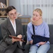Attorney explaining personal injury claim process to client during consultation St. Augustine, FL