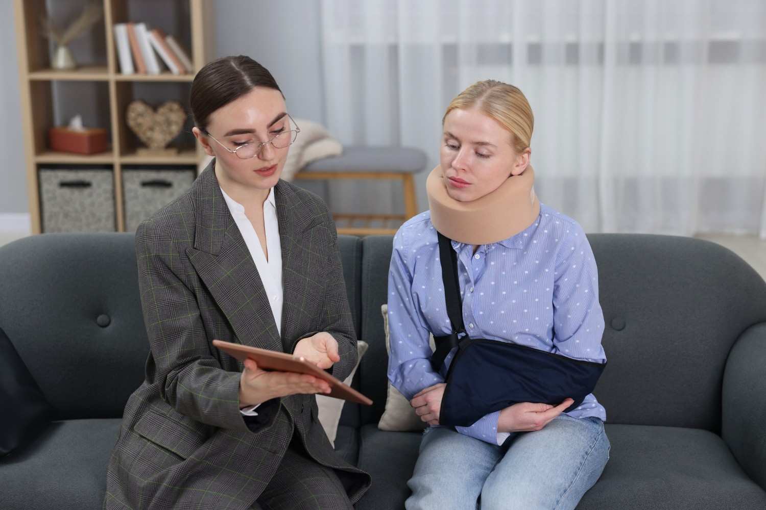 Attorney explaining personal injury claim process to client during consultation St. Augustine, FL